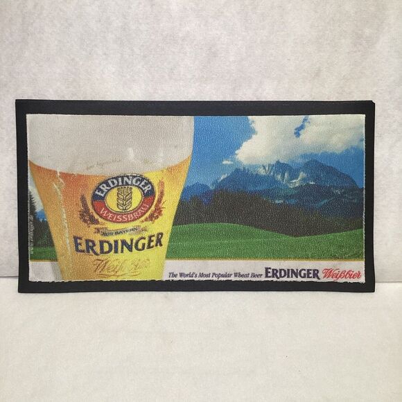 Erdinger Rubber Backed Bar Pub Runner‎ Mats Set Of 4 Pre-loved - Picture 1 of 9
